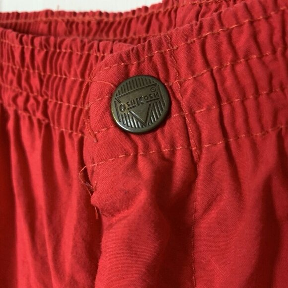 VTG 80s Oshkosh Bgosh Mens Red Nylon Jogger Pants Size 26/29 USA Streetwear - Picture 6 of 12